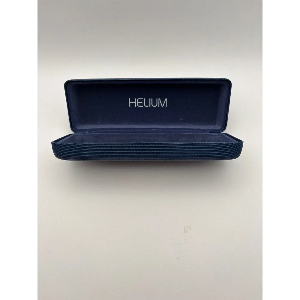 HELIUM Hard Eyeglass Case – Navy Blue Ribbed‎ Shell – Protective Glasses Case